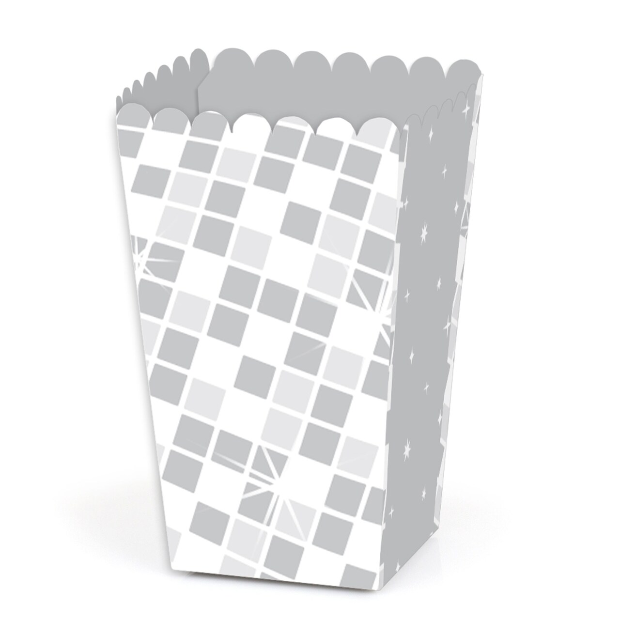 Big Dot of Happiness Disco Ball - Groovy Hippie Party Favor Popcorn Treat Boxes - Set of 12